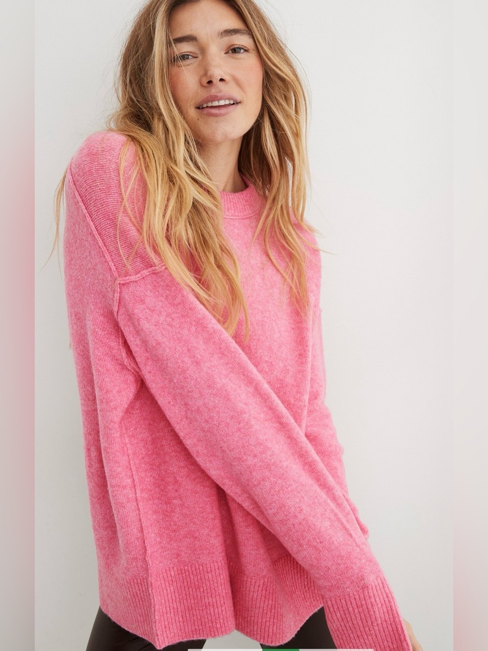 NWT- Aerie unREAL Sweater in Country Pink